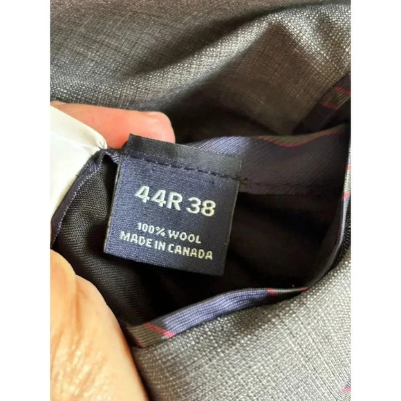 Cremieux Collection Mens Two Button Suit Jackets Blazer Sport Coat Grey Sz 44R - Picture 12 of 13